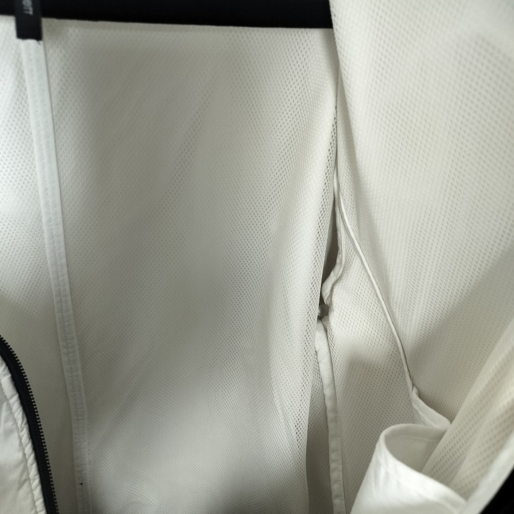 BLACKBARRETT by Neil Barrett Mens White Bomber Jacket Black Ribbed Trim Full Zip - Picture 5 of 11